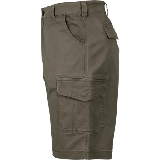 Mens Heritage Multi Pocket Shorts Fatigue Side